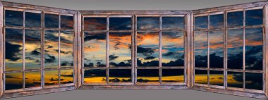 açık pencere bulut güneşi