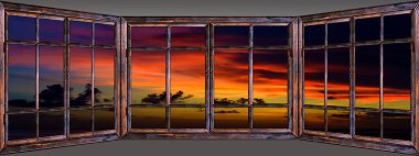 güzel penceresinden görüntülemek için doğa picturesquely