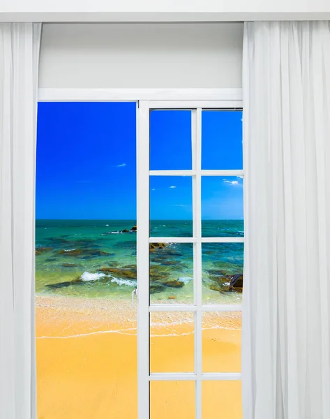 Ocean view window — Stock Photo, Image