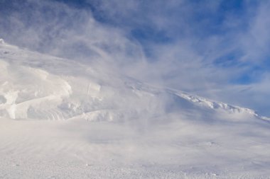 Dağlarda kar fırtınası