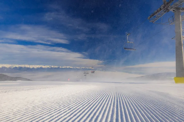 Snöstorm i fjällen — Stockfoto