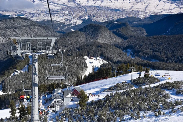 Bansko Bulgarie Février 2020 Station Ski Hiver Bansko Piste Ski — Photo
