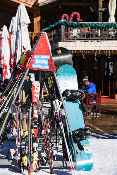 Болгария Банско Февраля 2020 Bansko Ski Station Kolarski Ski Lift — стоковое фото