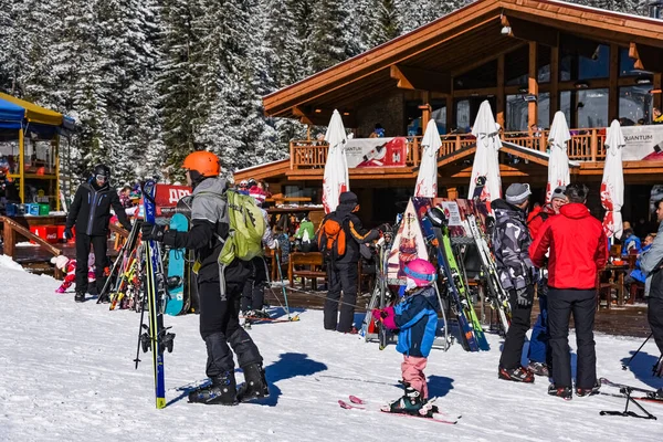 Bulgaristan Bansko Şubat Bansko Kayak Istasyonu Banderishka Polyana Kolarski Kayak — Stok fotoğraf