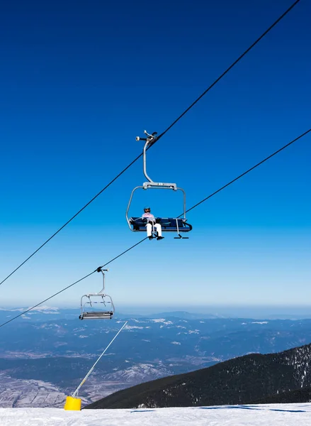 Bulharsko Bansko Února 2020 Lyžařské Středisko Bansku Zasněžené Sjezdovky Sedačkové — Stock fotografie