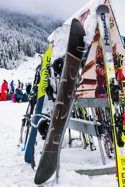 Болгария Банско Февраля 2020 Bansko Ski Station Kolarski Ski Lift — стоковое фото