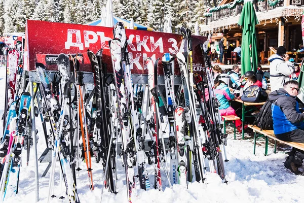 Болгария Банско Февраля 2020 Bansko Ski Station Kolarski Ski Lift — стоковое фото