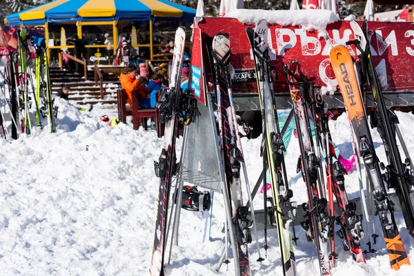 Bulgarien Bansko Februari 2020 Bansko Skidstation Kolarski Skidlift Vid Banderishka — Stockfoto