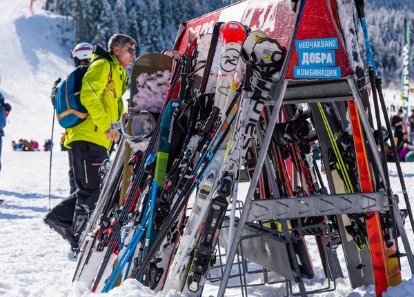 Bulgarien Bansko Februari 2020 Bansko Skidstation Kolarski Skidlift Vid Banderishka — Stockfoto