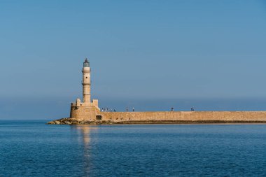 Deniz feneri, eski liman, Hanya, Girit Adası, Yunanistan