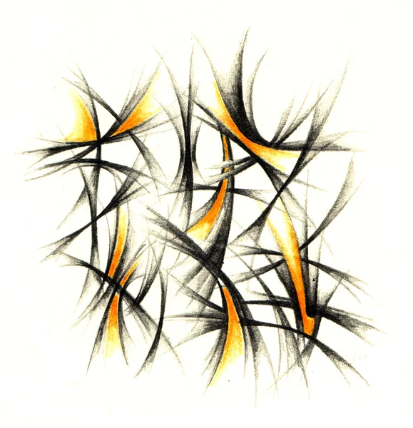 Dibujo abstracto lápiz negro con estructura — Foto de Stock