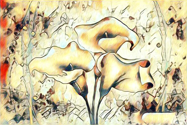 Абстракционная цветочная иллюстрация — стоковое фото