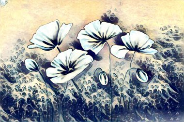 Soyutlama çiçek sanat illüstrasyon