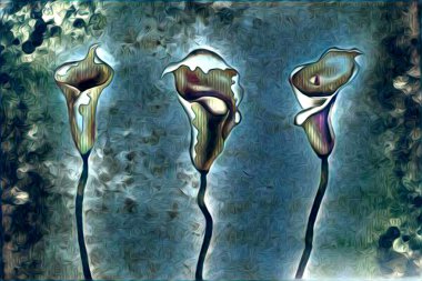 Soyutlama çiçek sanat illüstrasyon