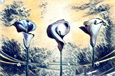 Soyutlama çiçek sanat illüstrasyon