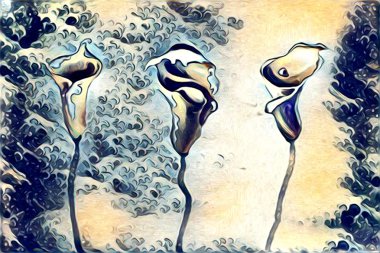 Soyutlama çiçek sanat illüstrasyon