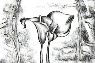 Soyutlama çiçek sanat illüstrasyon