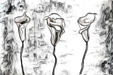 Soyutlama çiçek sanat illüstrasyon