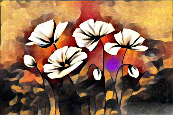 Soyutlama çiçek sanat illüstrasyon