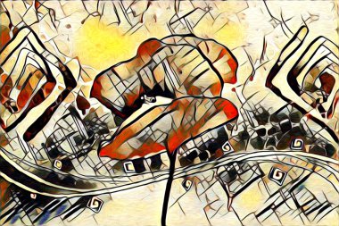 Soyutlama çiçek sanat illüstrasyon