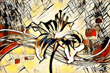 Soyutlama çiçek sanat illüstrasyon