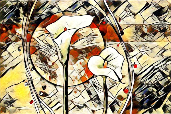 Abstractie bloem kunst illustratie — Stockfoto