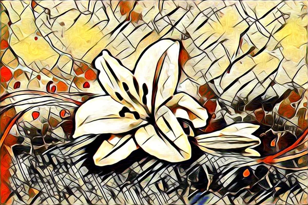 Soyutlama çiçek sanat illüstrasyon — Stok fotoğraf