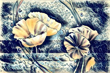 Soyutlama çiçek sanat illüstrasyon