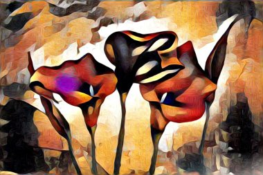 Soyutlama çiçek sanat illüstrasyon