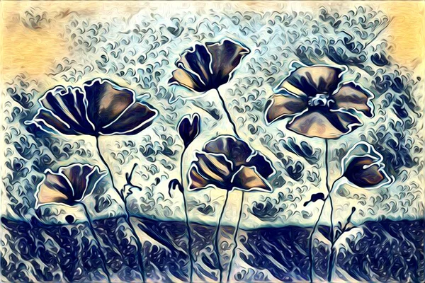 Εικονογράφηση art λουλούδι αφαίρεσης — Φωτογραφία Αρχείου
