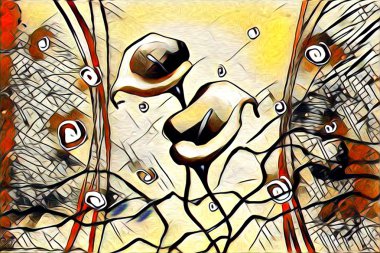 Soyutlama çiçek sanat illüstrasyon