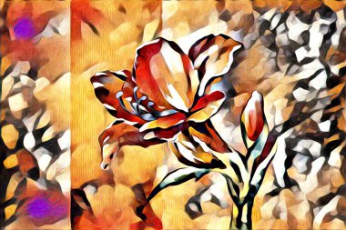 Soyutlama çiçek sanat illüstrasyon