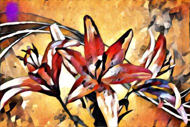 Soyutlama çiçek sanat illüstrasyon