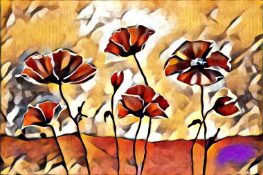 Soyutlama çiçek sanat illüstrasyon