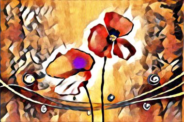 Soyutlama çiçek sanat illüstrasyon