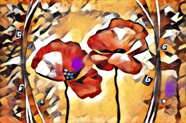 Soyutlama çiçek sanat illüstrasyon