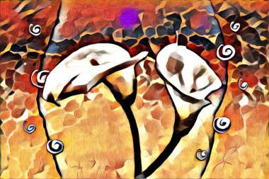 Soyutlama çiçek sanat illüstrasyon