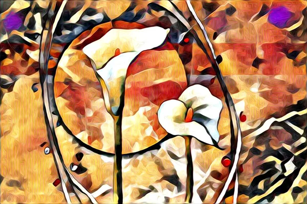 Abstraktion blomma konst illustration — Stockfoto