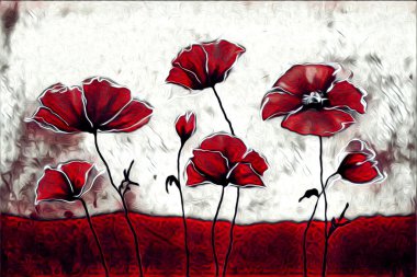 Soyutlama çiçek sanat illüstrasyon