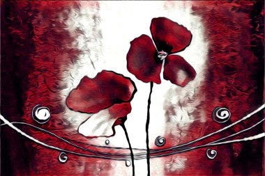 Soyutlama çiçek sanat illüstrasyon