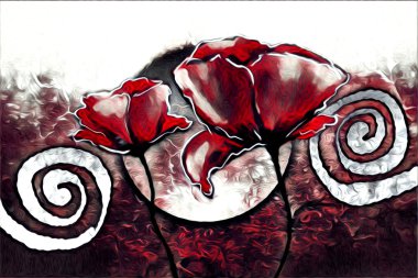 Soyutlama çiçek sanat illüstrasyon