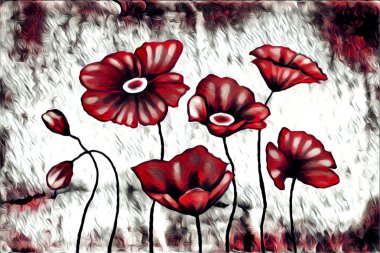 Soyutlama çiçek sanat illüstrasyon