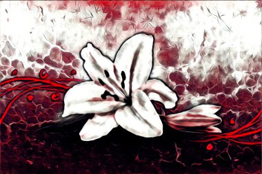 Soyutlama çiçek sanat illüstrasyon