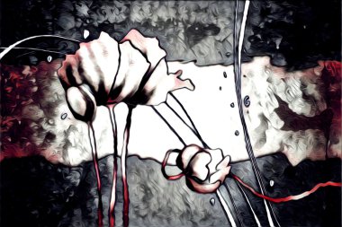 Soyutlama çiçek sanat illüstrasyon