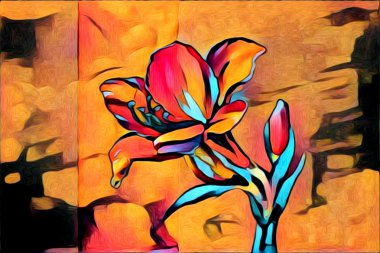 Soyutlama çiçek sanat illüstrasyon