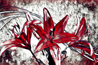 Soyutlama çiçek sanat illüstrasyon