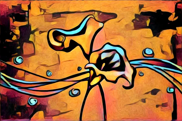 Abstracción flor arte ilustración — Foto de Stock