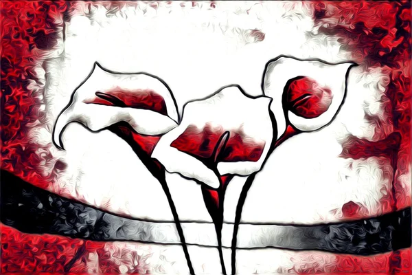 Soyutlama çiçek sanat illüstrasyon