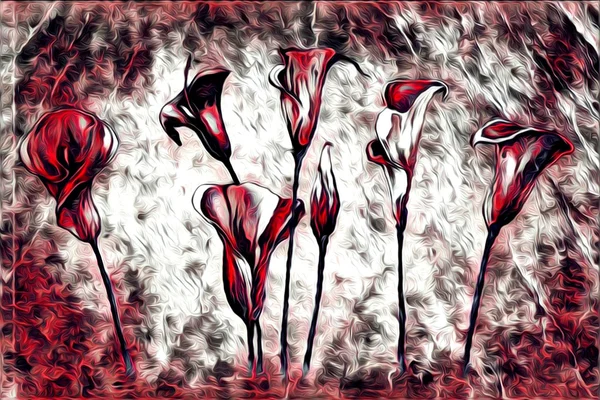 Abstração flor arte ilustração — Fotografia de Stock