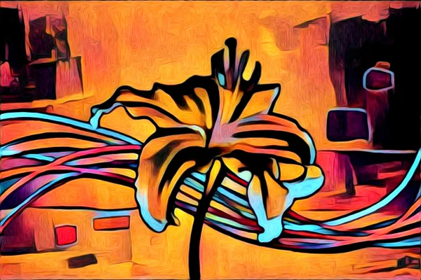 Abstraction flower art illustration — Stock Photo, Image